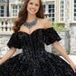 11285 | Allover Sequin Corset Quinceañera Dress