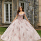11284 | Contrasting Floral Embroidered Quinceañera Dress
