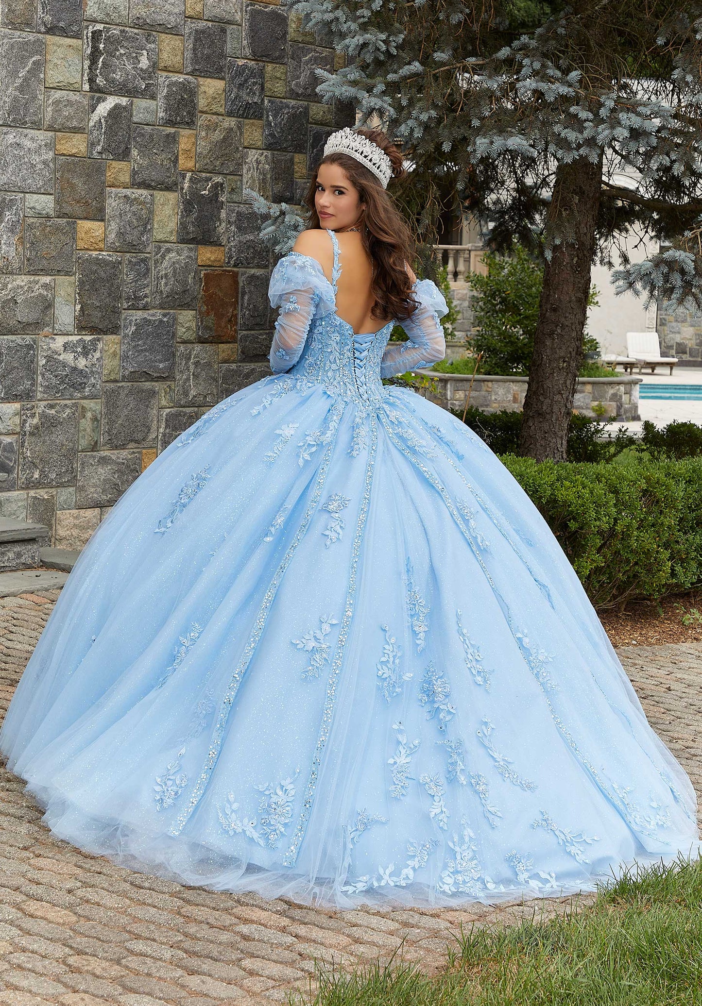 11283 | Lace and Princess Tulle Quinceañera Dress