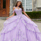 11289 | Metallic Embroidered Quinceañera Dress with Three-Dimensional Butterflies